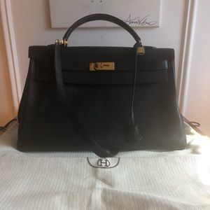 Hermès Kelly Ardennes Retourne 40 in black